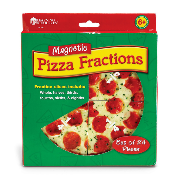 Learning Resources Magnetic Pizza Fraction Set, Pack of 6 5062